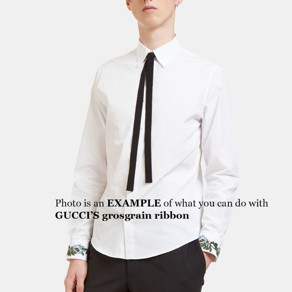 GUCCI Black Grosgrain RIBBON Made in ITALY NEW - Picture 8 of 8